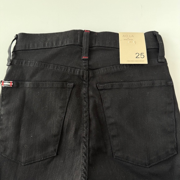 NWT AO.LA By Alice + Olivia Black High Rise Ankle Skinny Jean size 25 - Picture 10 of 10